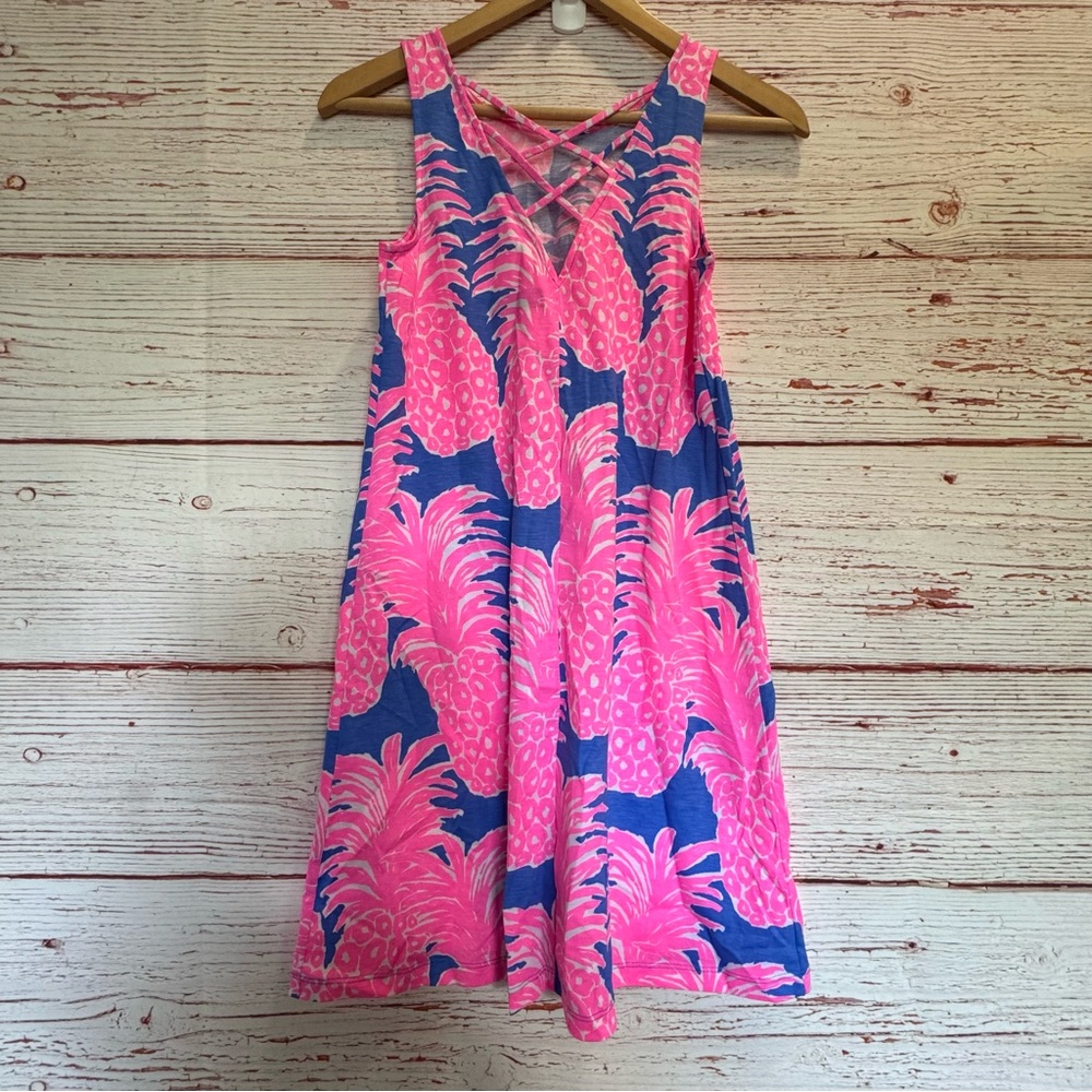 Lilly Pulitzer Kristen Swing Dress in Blue Haven Little Flamenco Sz XXS - Picture 7 of 14